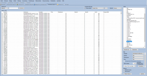 Artikelliste (Strg+F11)